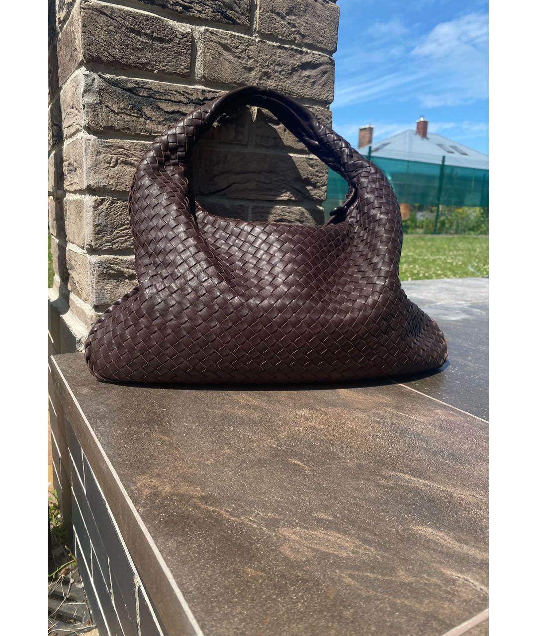 BOTTEGA VENETA Коричневая кожаная сумка тоут, фото 7