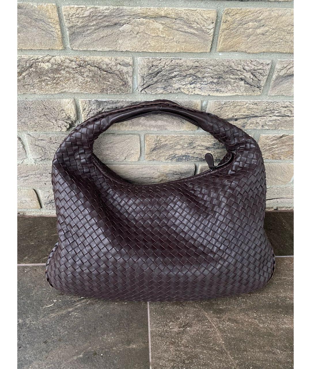 BOTTEGA VENETA Коричневая кожаная сумка тоут, фото 4