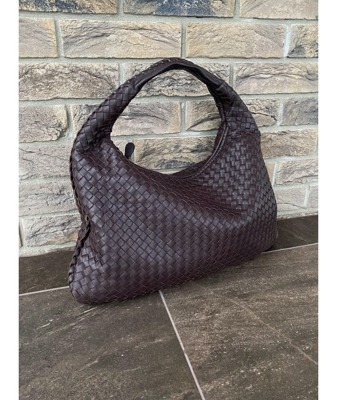 BOTTEGA VENETA Коричневая кожаная сумка тоут, фото 2