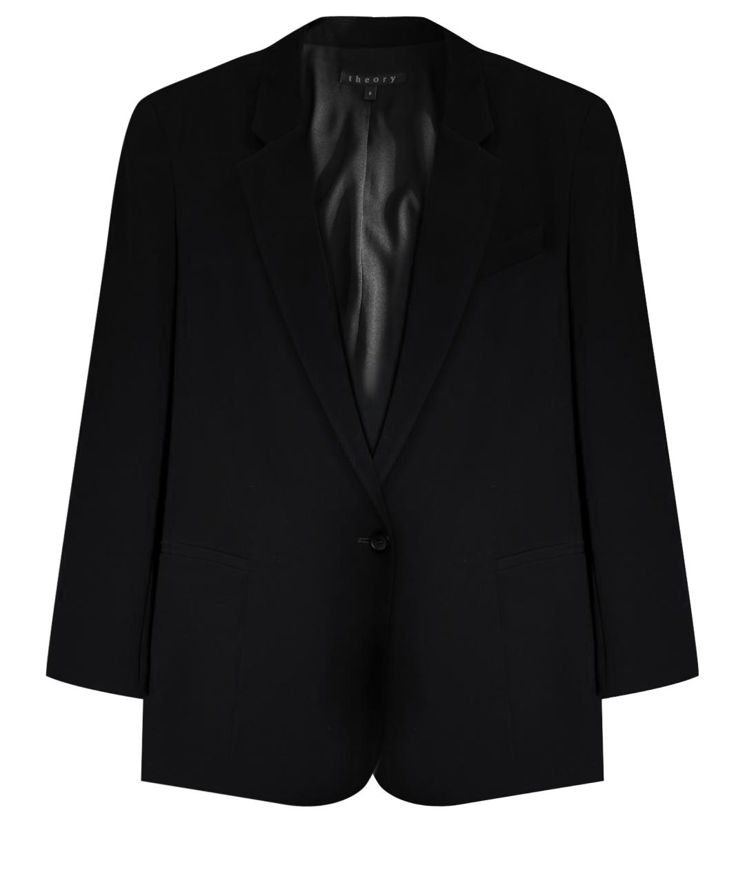 THEORY Черный полиэстеровый жакет/пиджак, фото 1