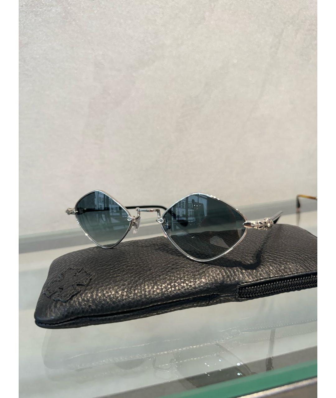 CHROME HEARTS Серебряные металлические солнцезащитные очки, фото 4