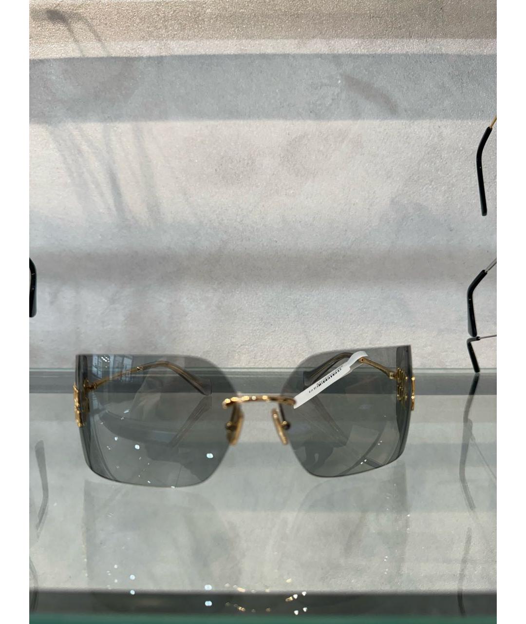 MIU MIU Серые металлические солнцезащитные очки, фото 6