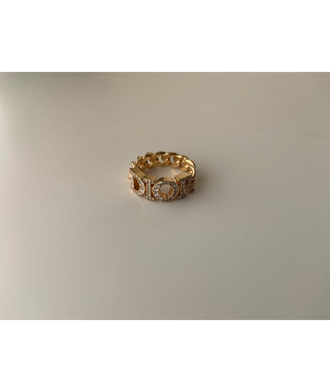 CHRISTIAN DIOR Золотое металлическое кольцо, фото 2