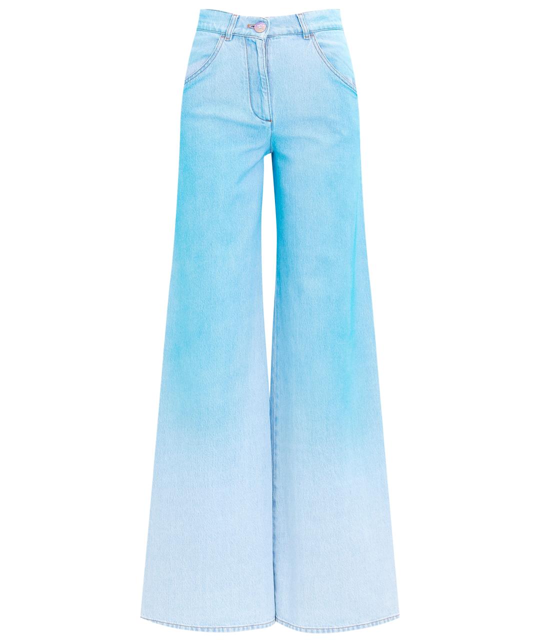 CHANEL Голубые хлопковые джинсы клеш, фото 1