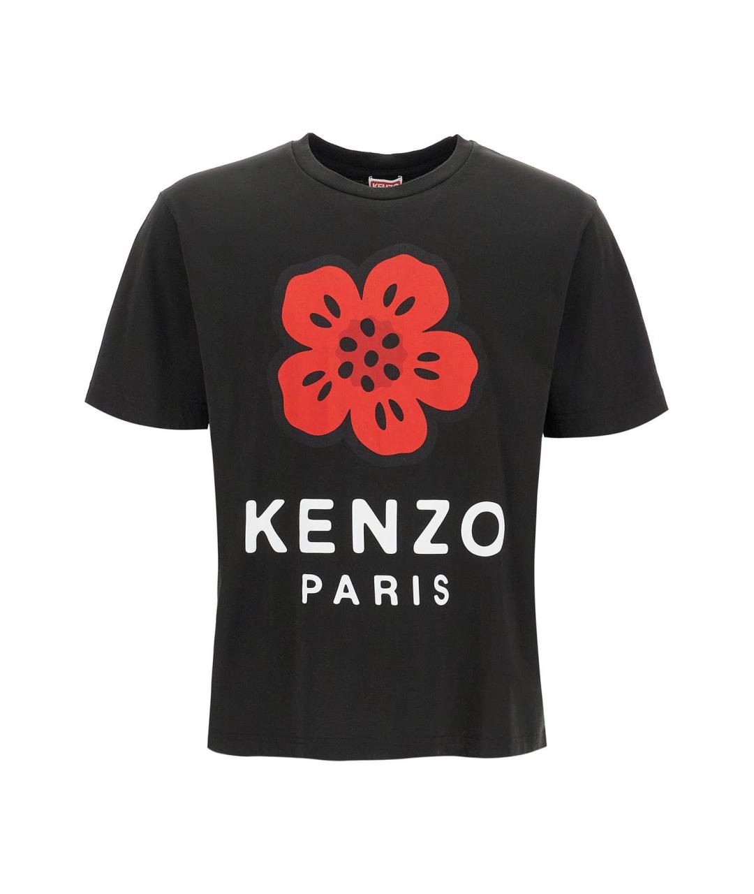 KENZO Черная хлопковая футболка, фото 1