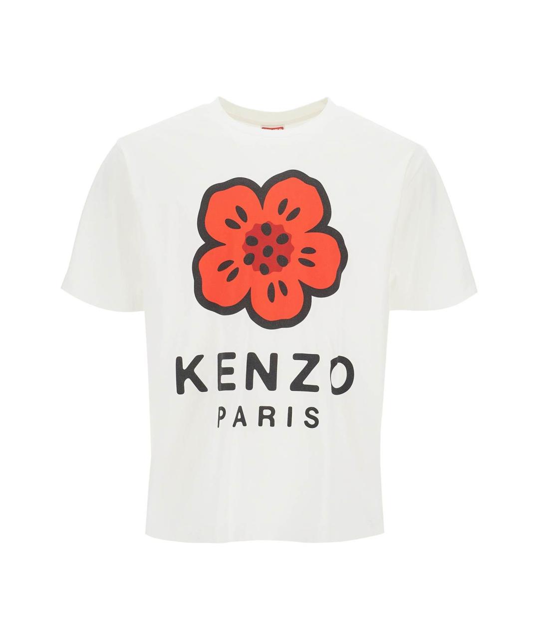 KENZO Белая хлопковая футболка, фото 1