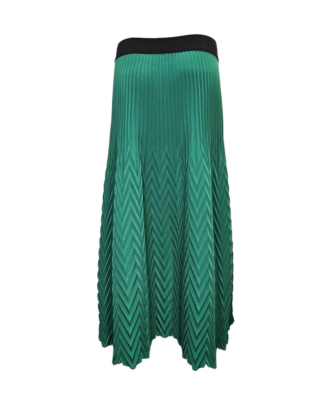 MAJE Зеленая полиэстеровая юбка макси, фото 2