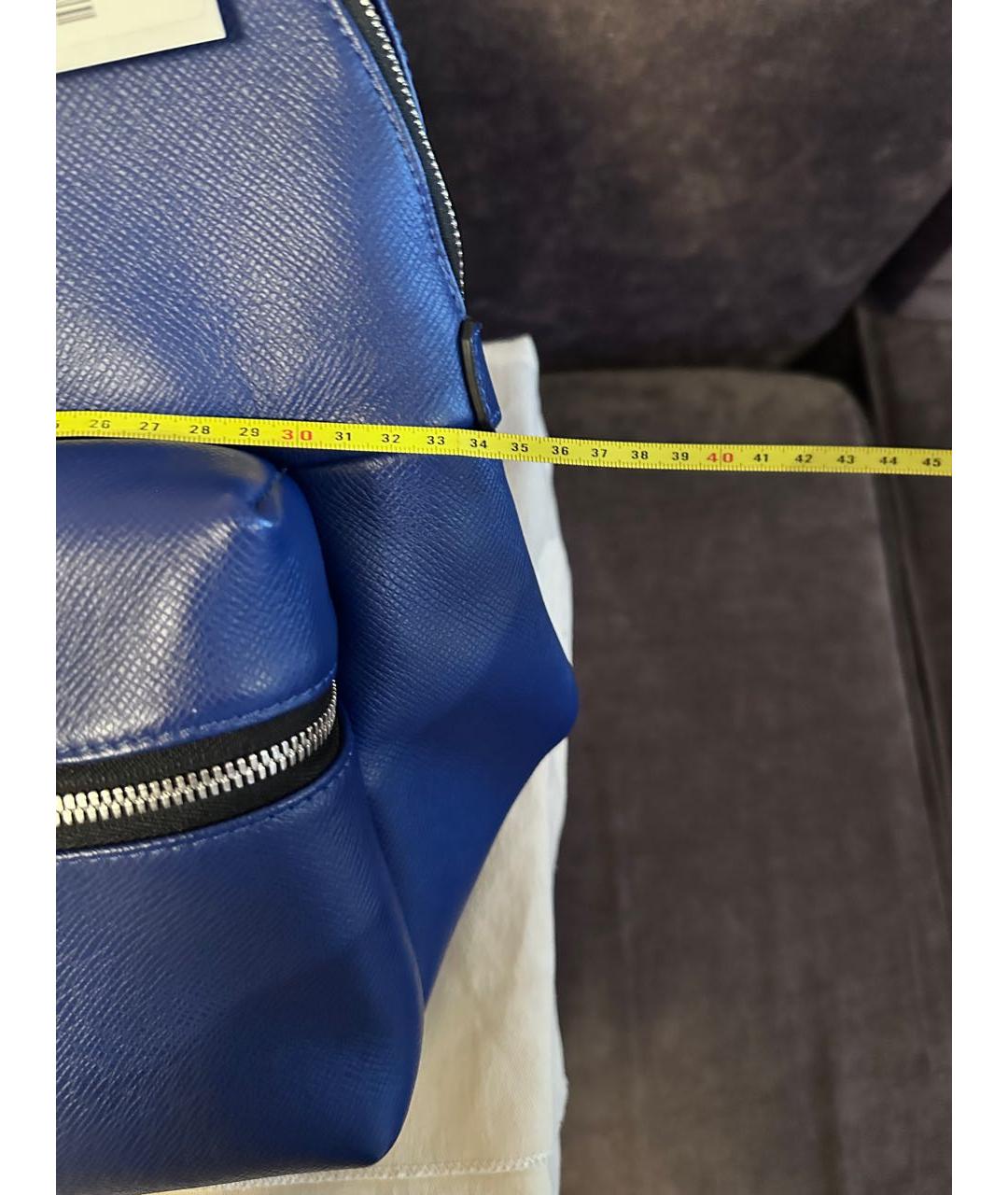 LOUIS VUITTON Темно-синий кожаный рюкзак, фото 6
