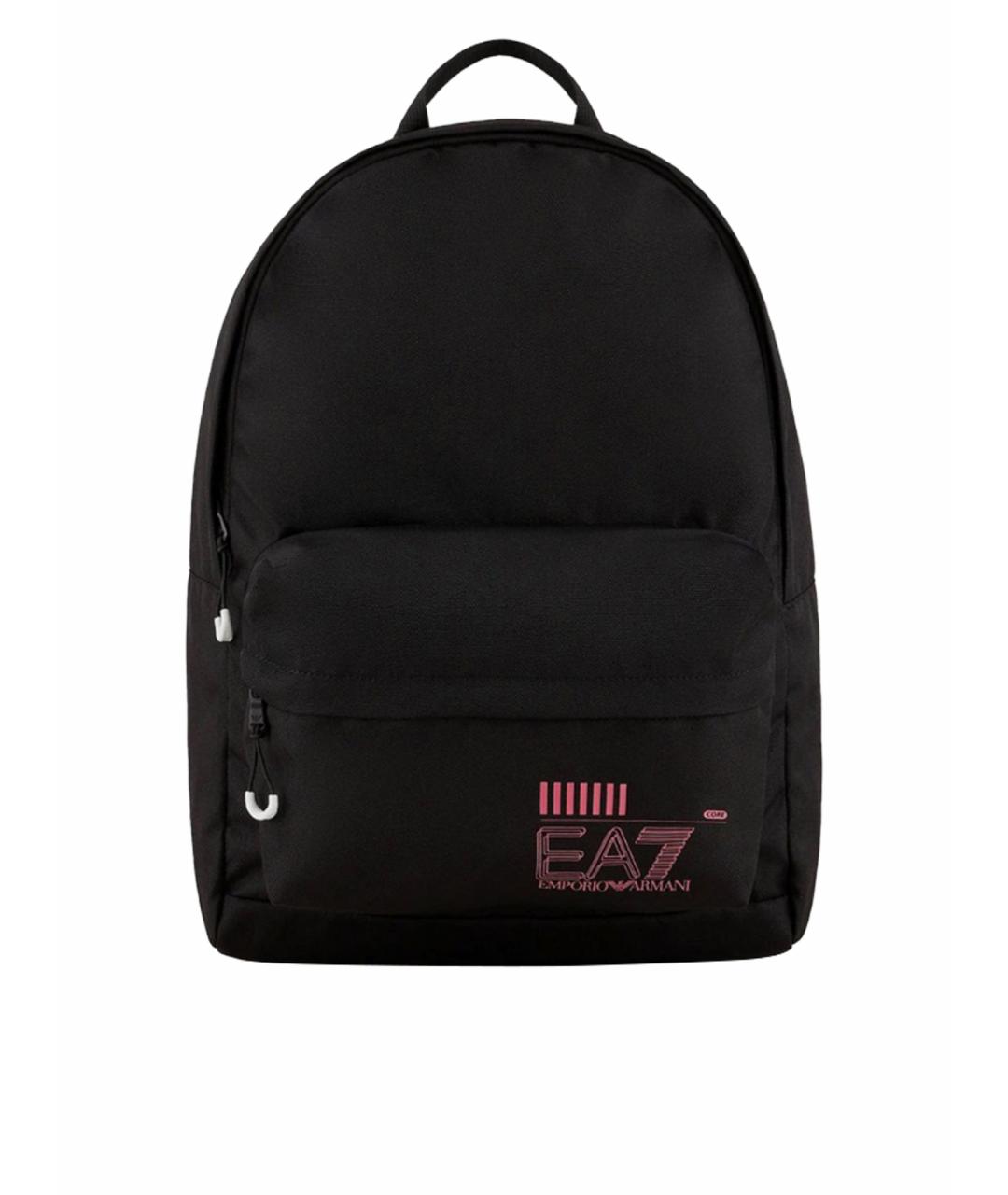 EA7 Черный синтетический рюкзак, фото 1