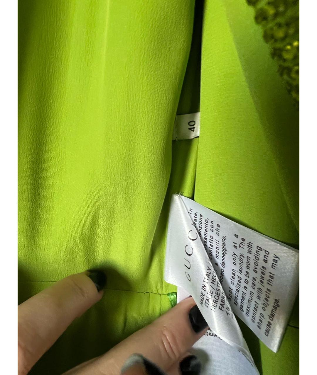 GUCCI Зеленые вечернее платье, фото 3