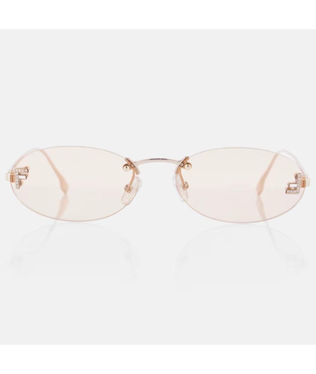 FENDI Розовые солнцезащитные очки, фото 5