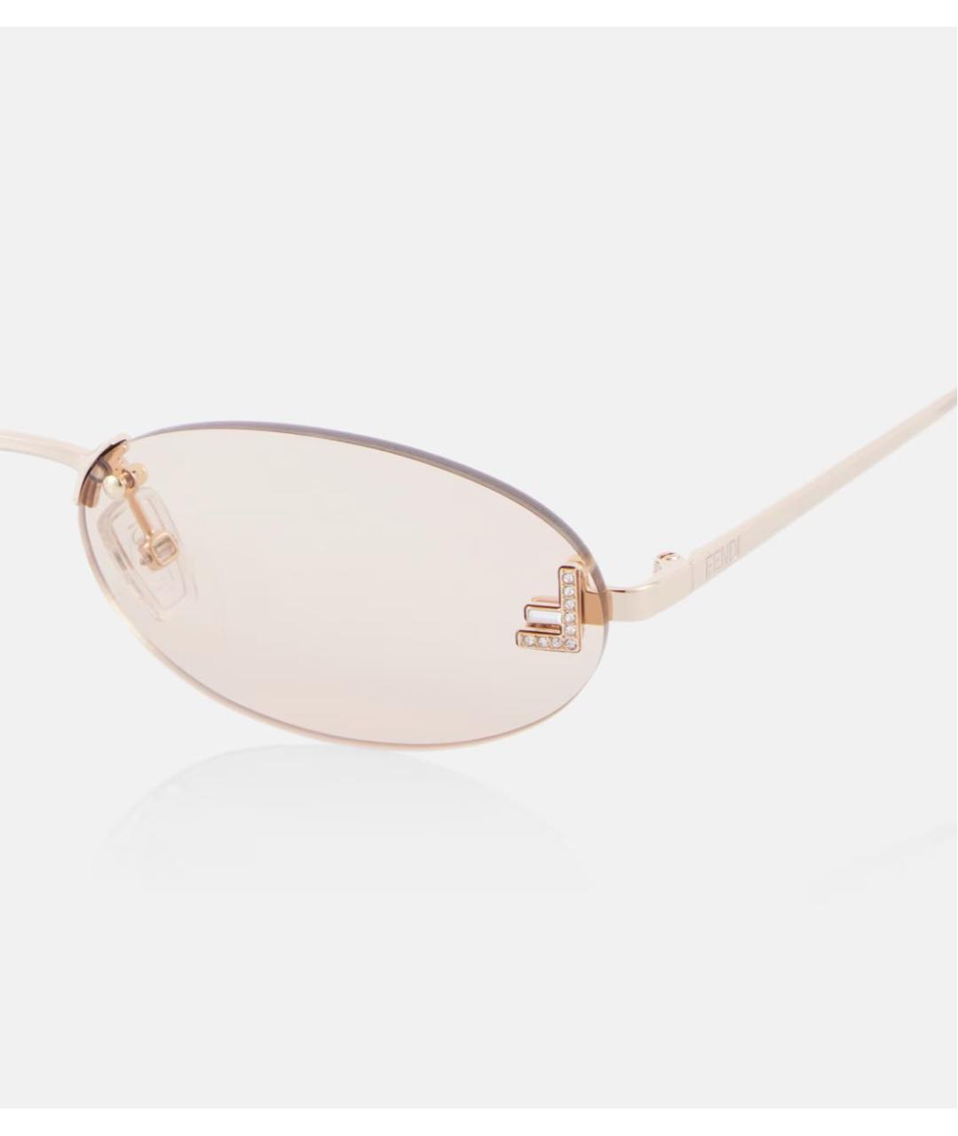 FENDI Розовые солнцезащитные очки, фото 3