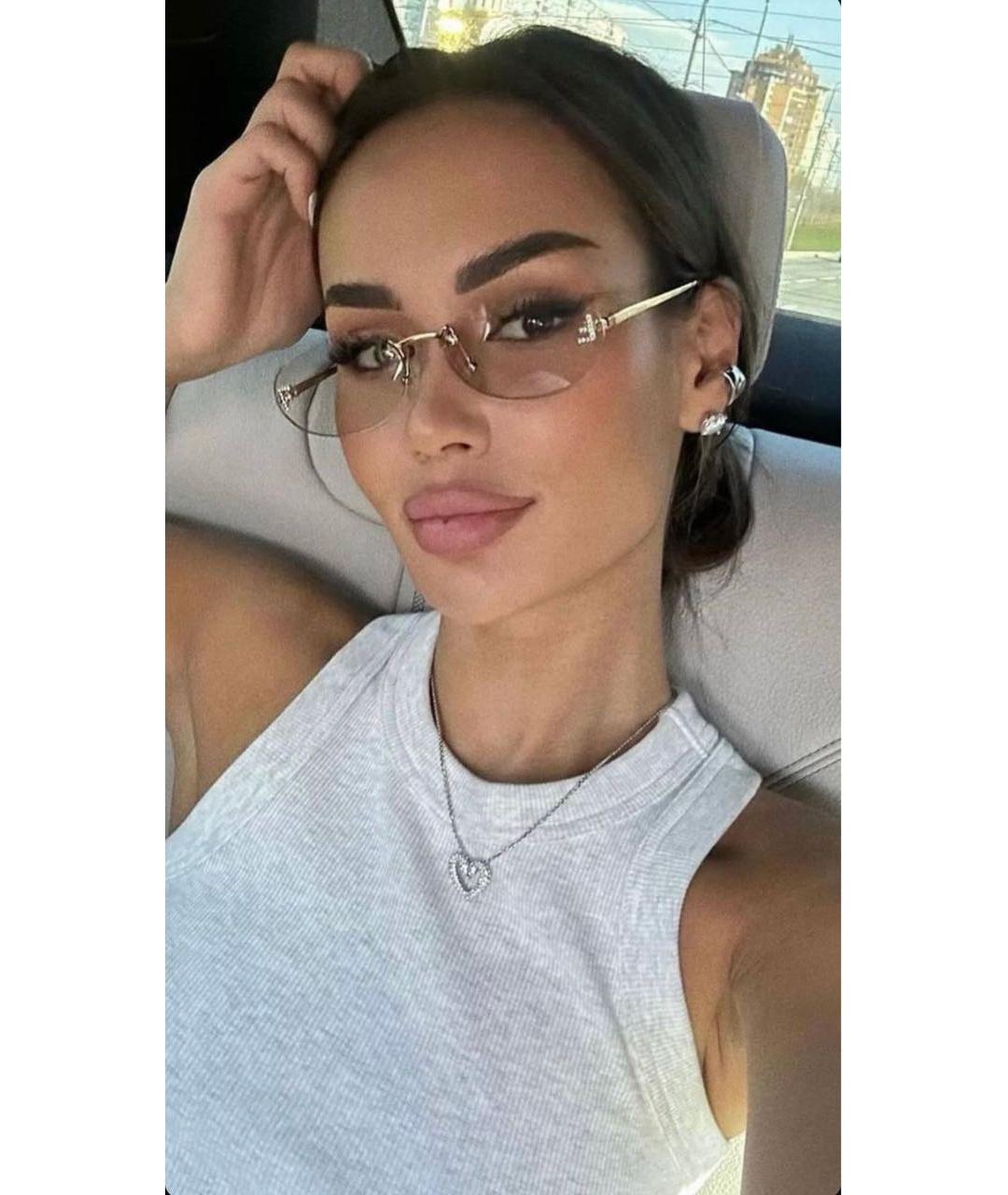 FENDI Розовые солнцезащитные очки, фото 4