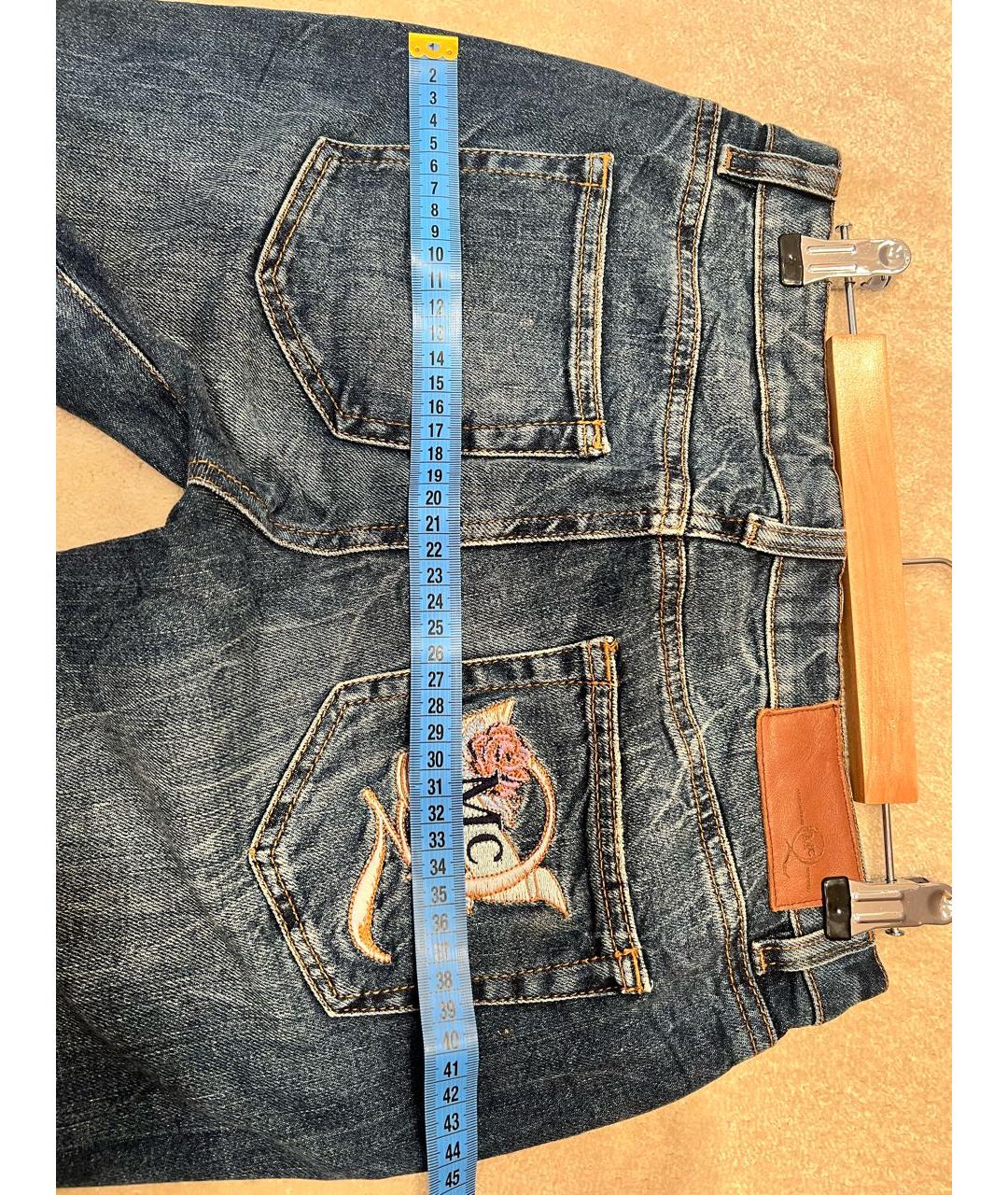 ALEXANDER MCQUEEN Темно-синие хлопко-эластановые джинсы слим, фото 6