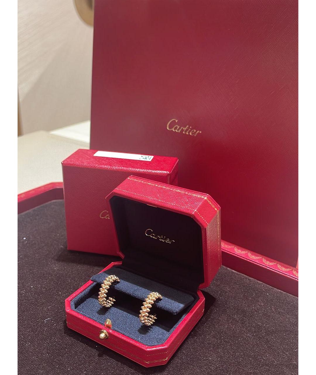 CARTIER Золотые серьги из розового золота, фото 4