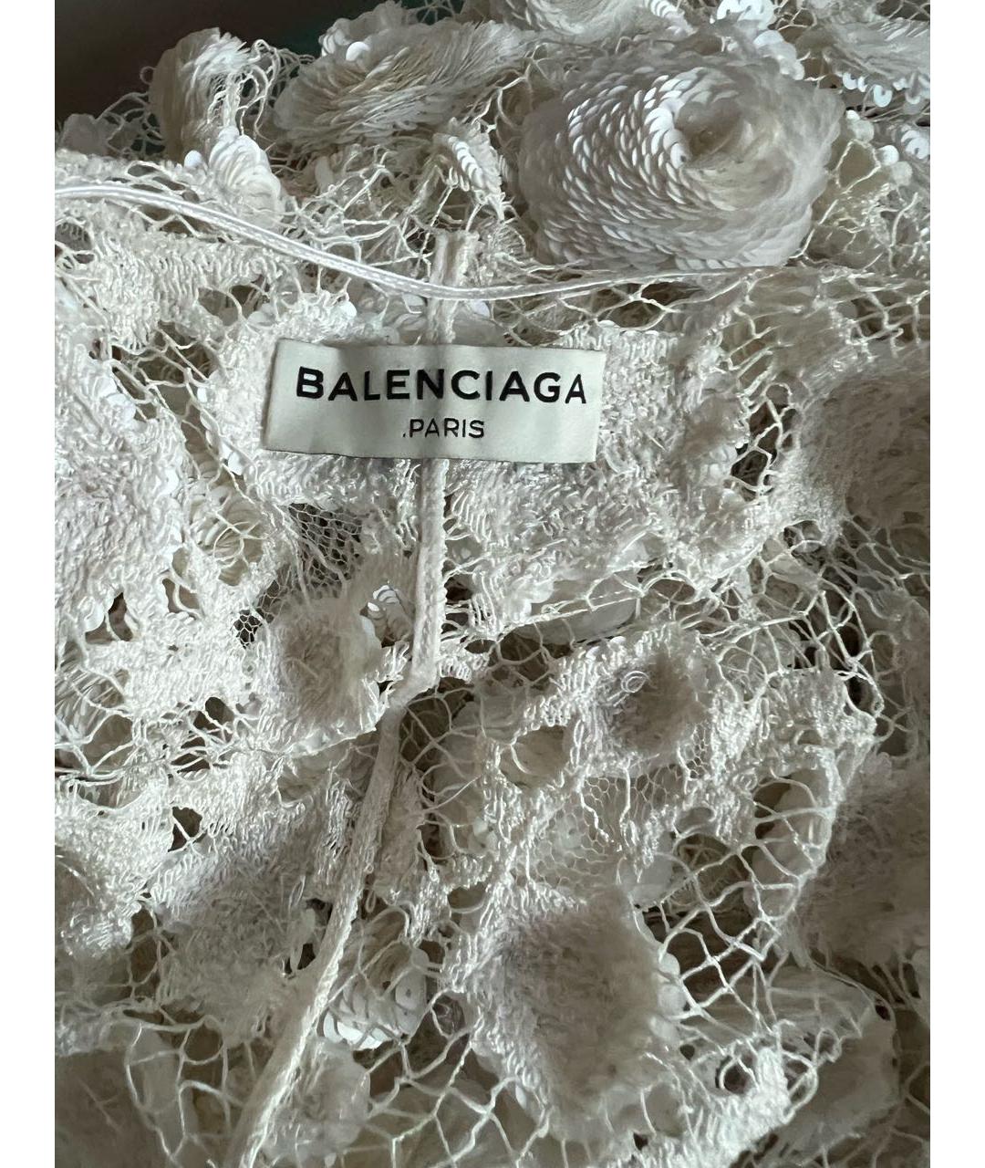 BALENCIAGA Белый полиэстеровый сарафан, фото 3