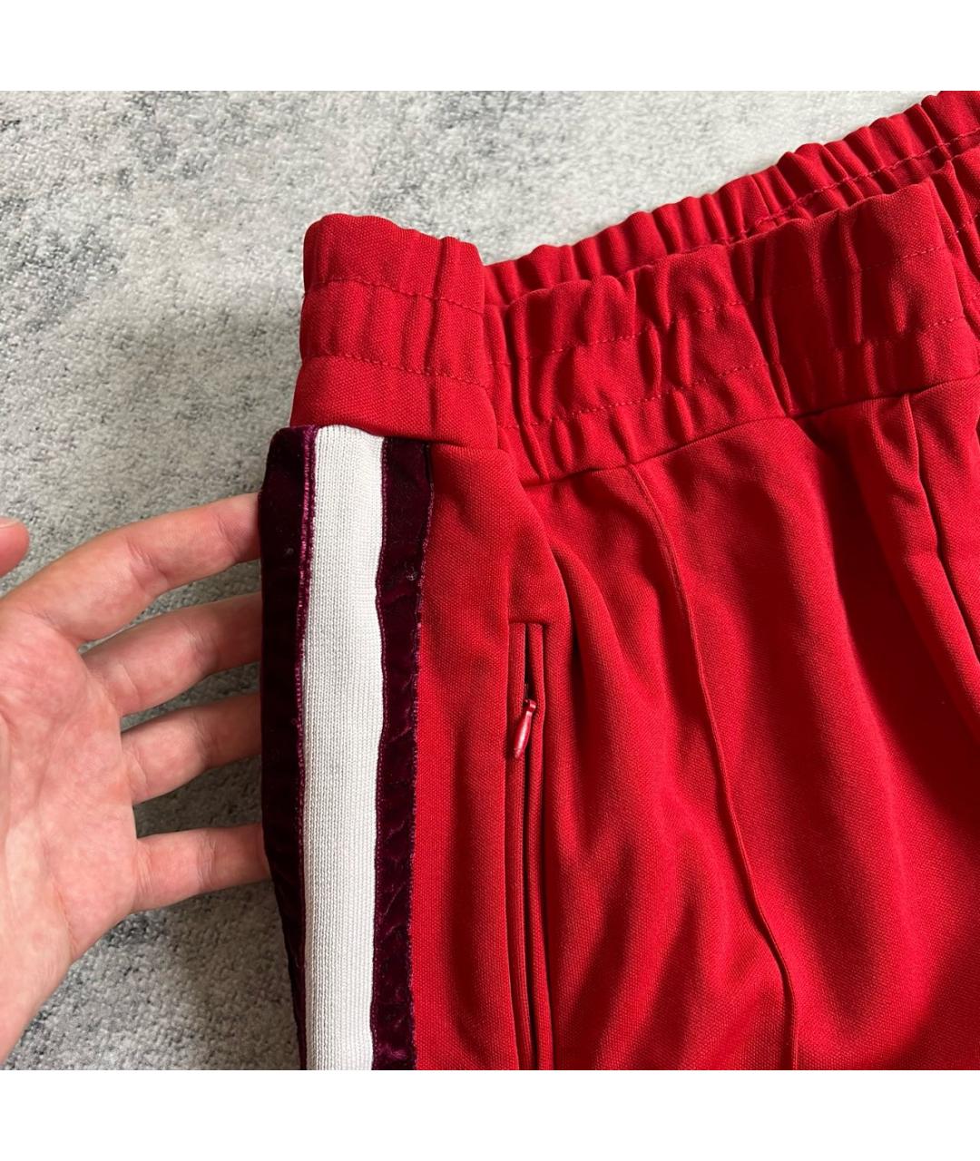SANDRO Красные полиамидовые брюки широкие, фото 4