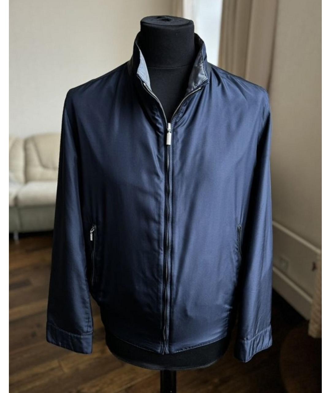 BRIONI Синяя шелковая куртка, фото 10