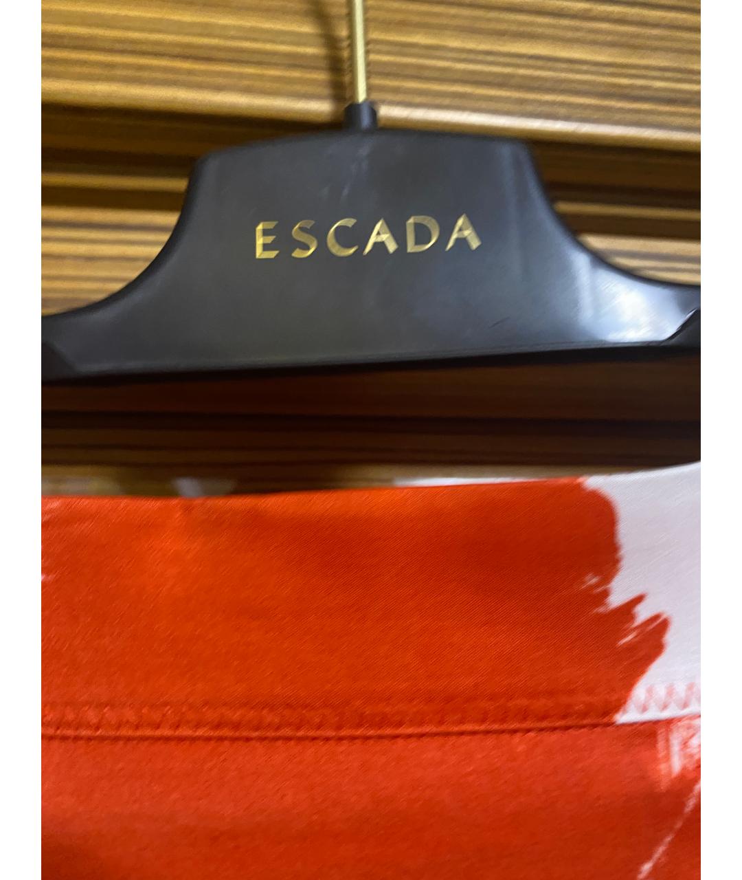 ESCADA Красная вискозная юбка миди, фото 5