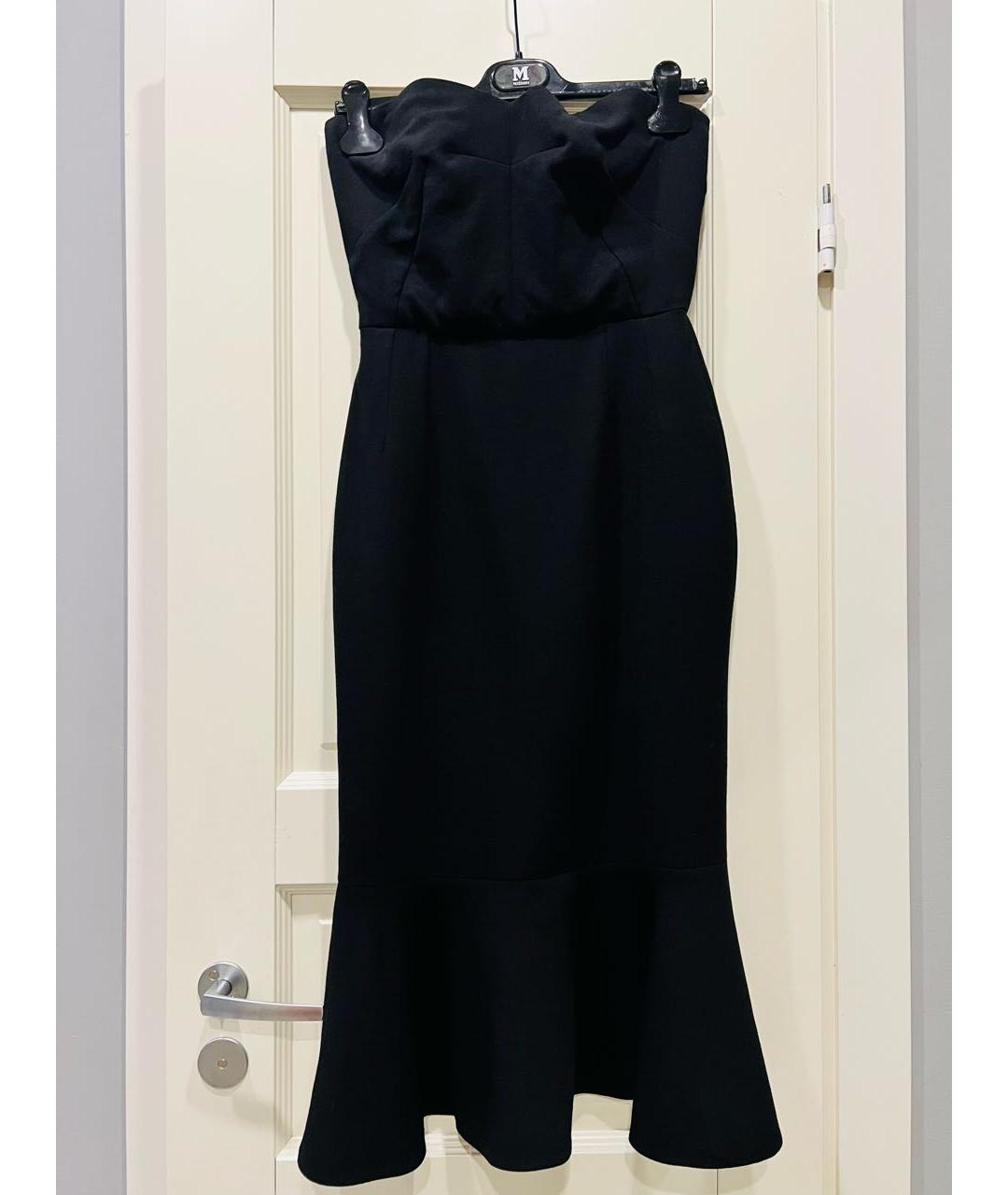 DOLCE&GABBANA Черное шерстяное коктейльное платье, фото 5