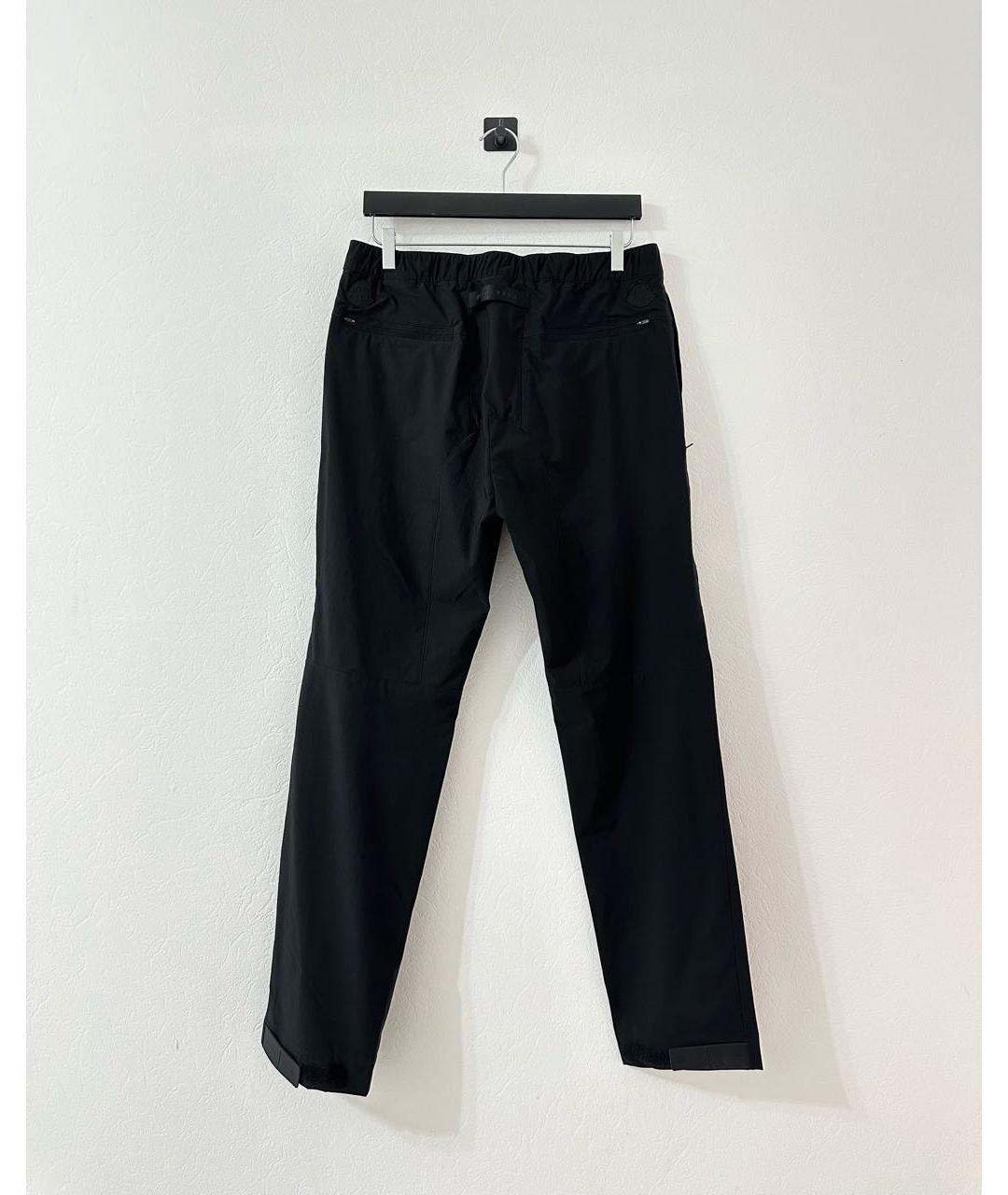 MONCLER Черные полиэстеровые повседневные брюки, фото 3