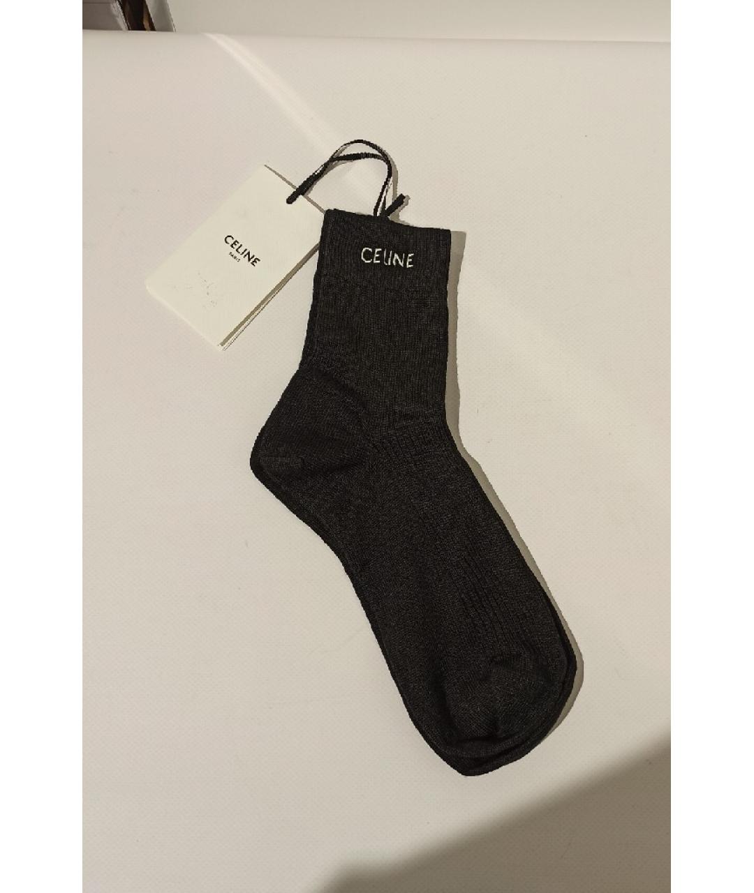 CELINE Черные носки, чулки и колготы, фото 5