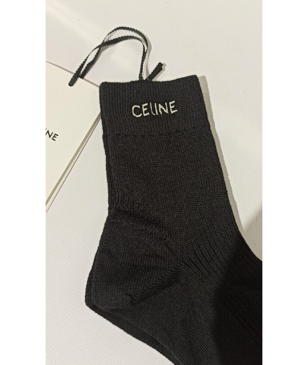 CELINE Черные носки, чулки и колготы, фото 2