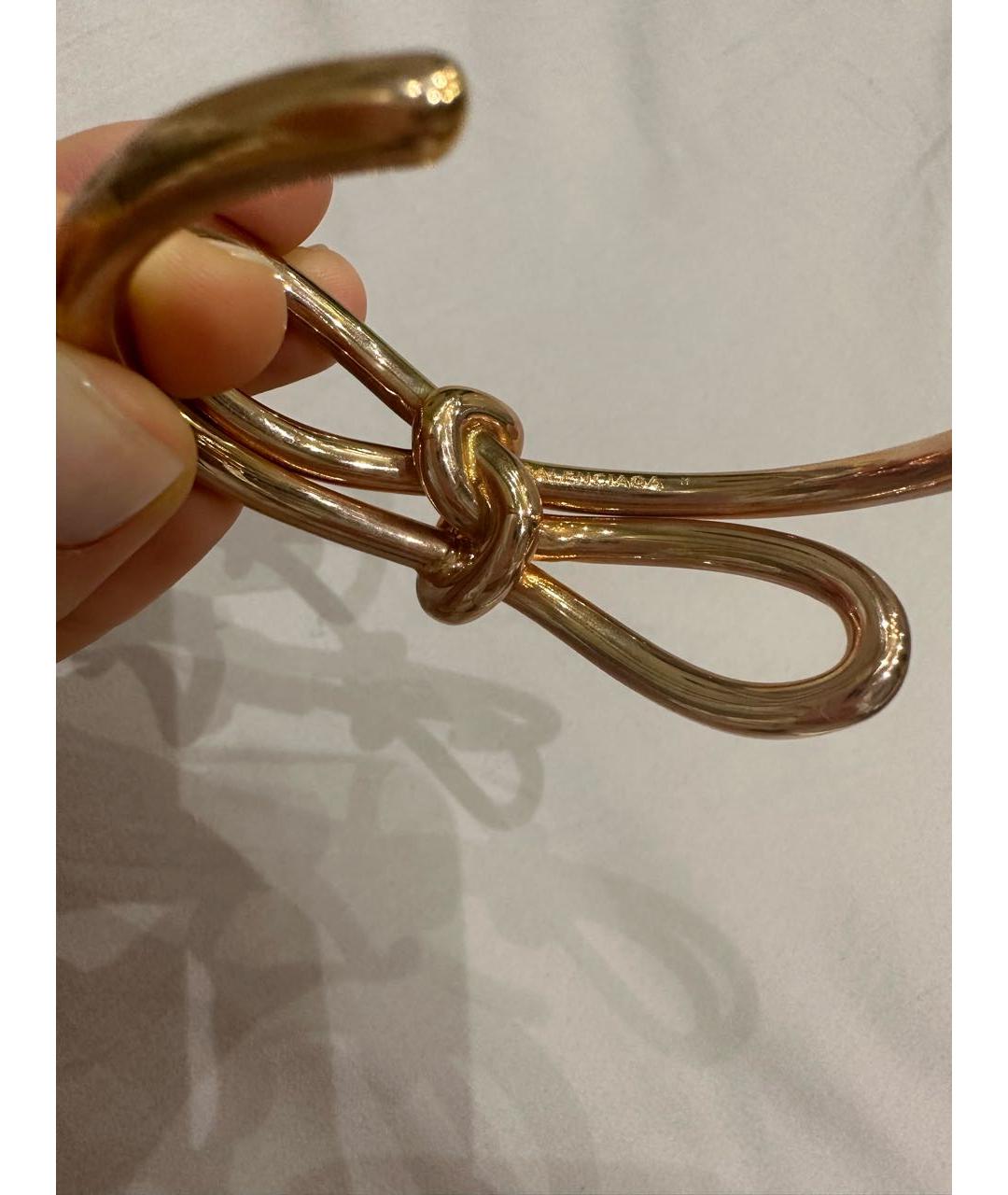 BALENCIAGA Золотой металлический браслет, фото 5