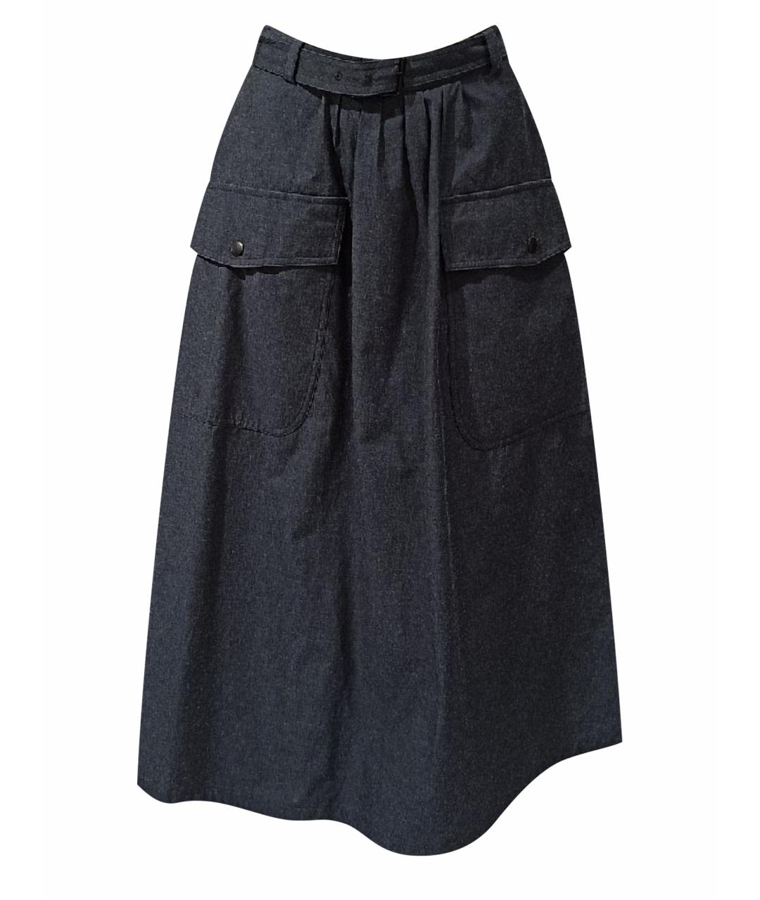 CHRISTIAN DIOR PRE-OWNED Темно-синяя юбка миди, фото 1