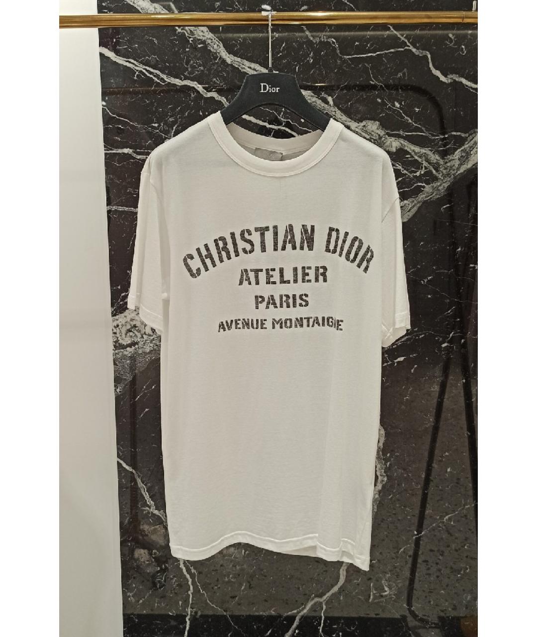 CHRISTIAN DIOR PRE-OWNED Белая хлопковая футболка, фото 6