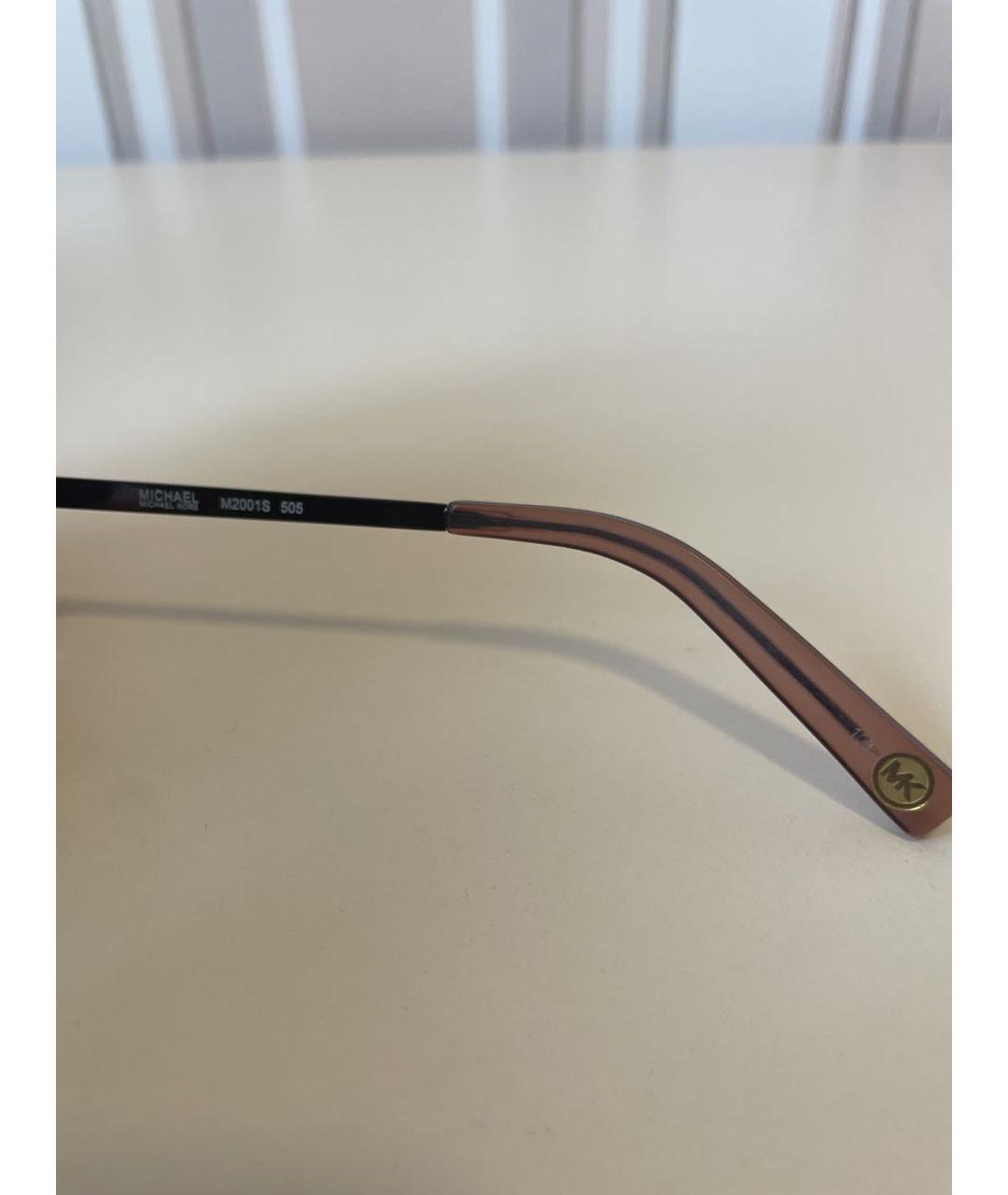 MICHAEL KORS Коричневые металлические солнцезащитные очки, фото 5
