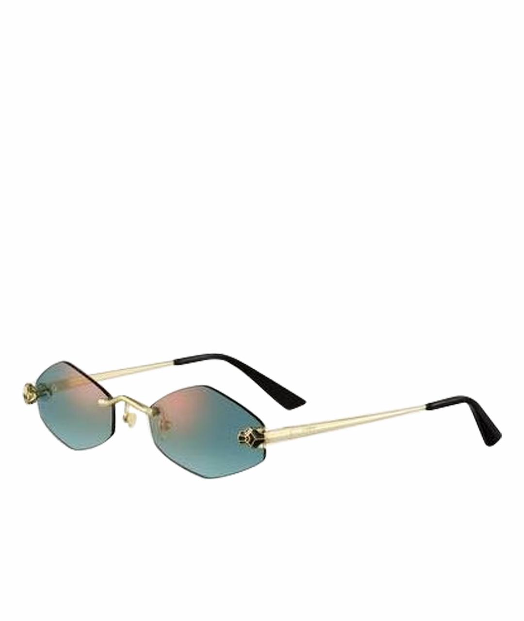 CARTIER Зеленые металлические солнцезащитные очки, фото 1