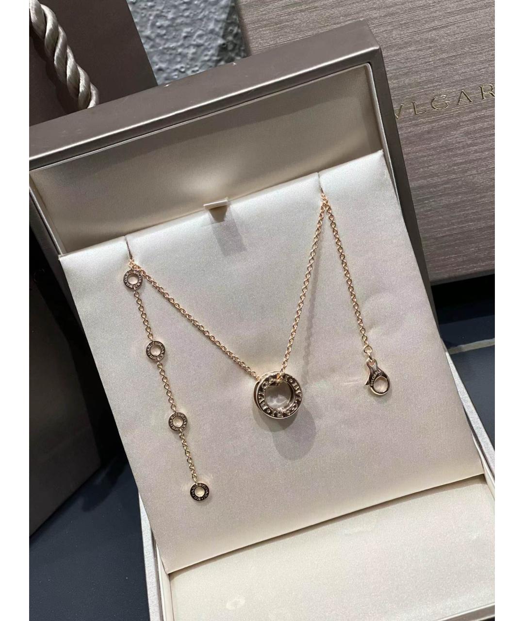 BVLGARI Черное колье из розового золота, фото 6