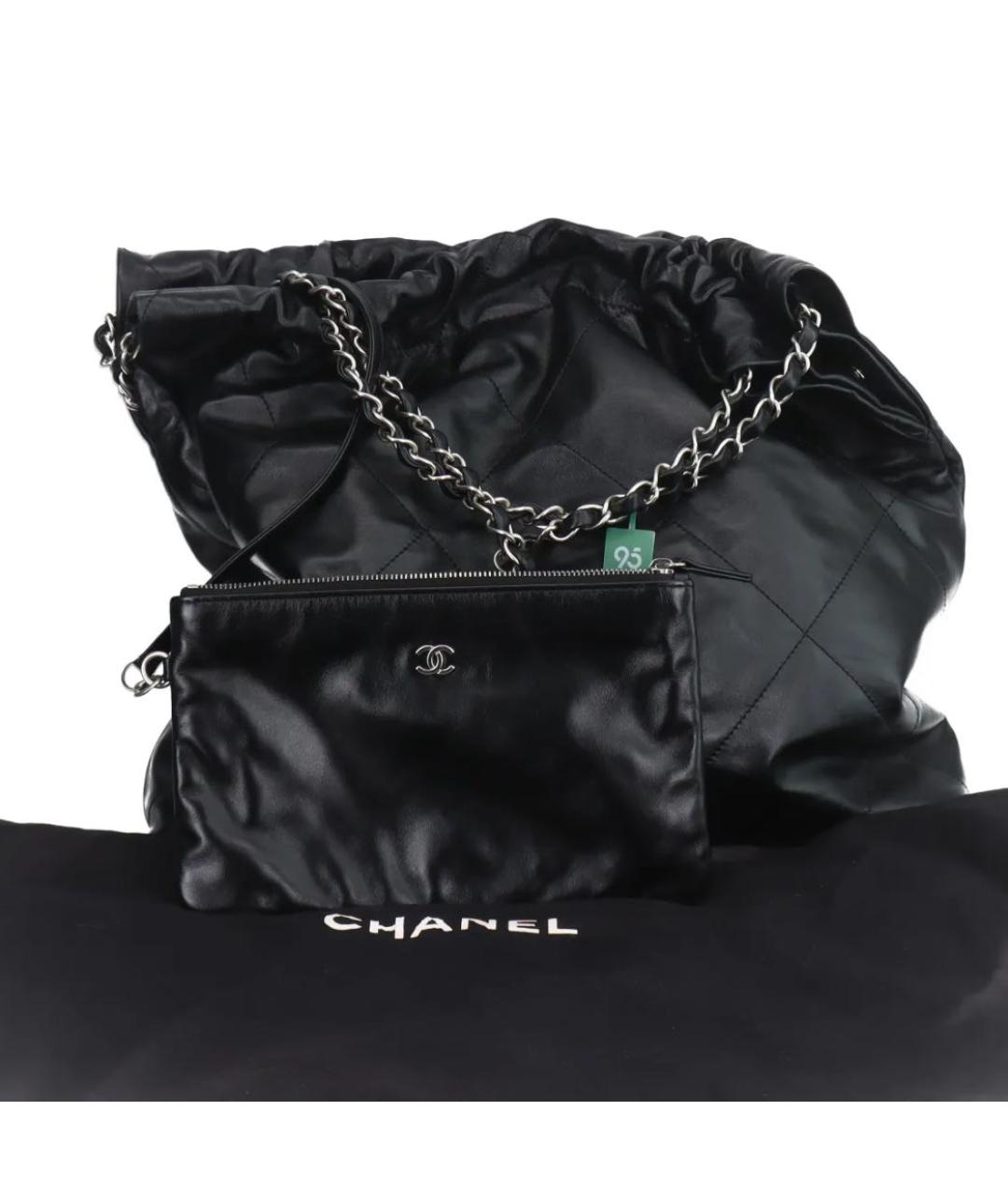 CHANEL PRE-OWNED Черная кожаная сумка тоут, фото 2