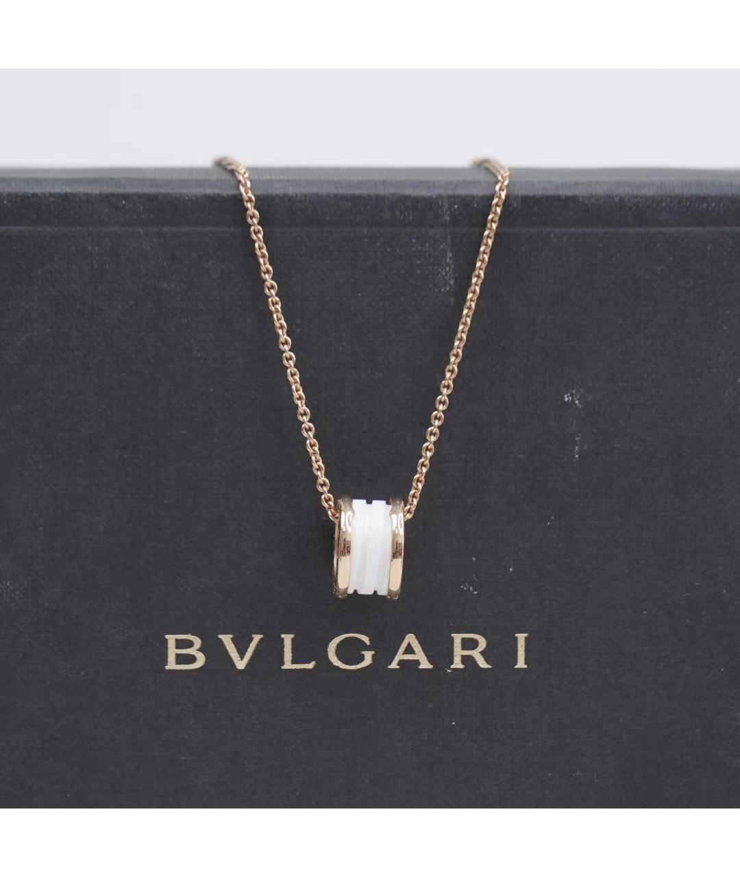 BVLGARI Белое колье из розового золота, фото 3