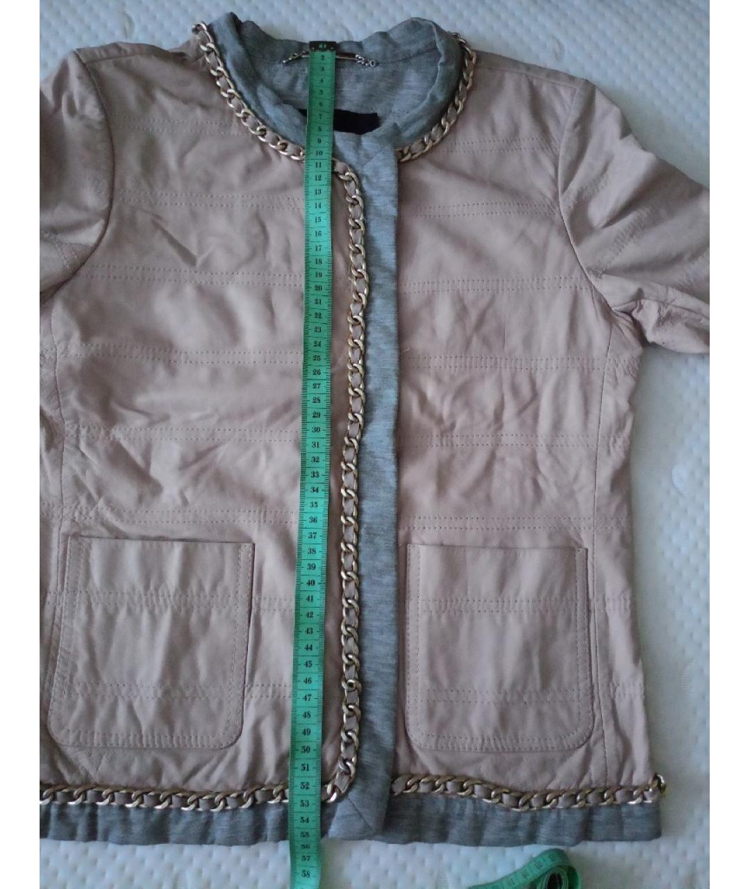 DOLCE&GABBANA Бежевый кожаный жакет/пиджак, фото 5