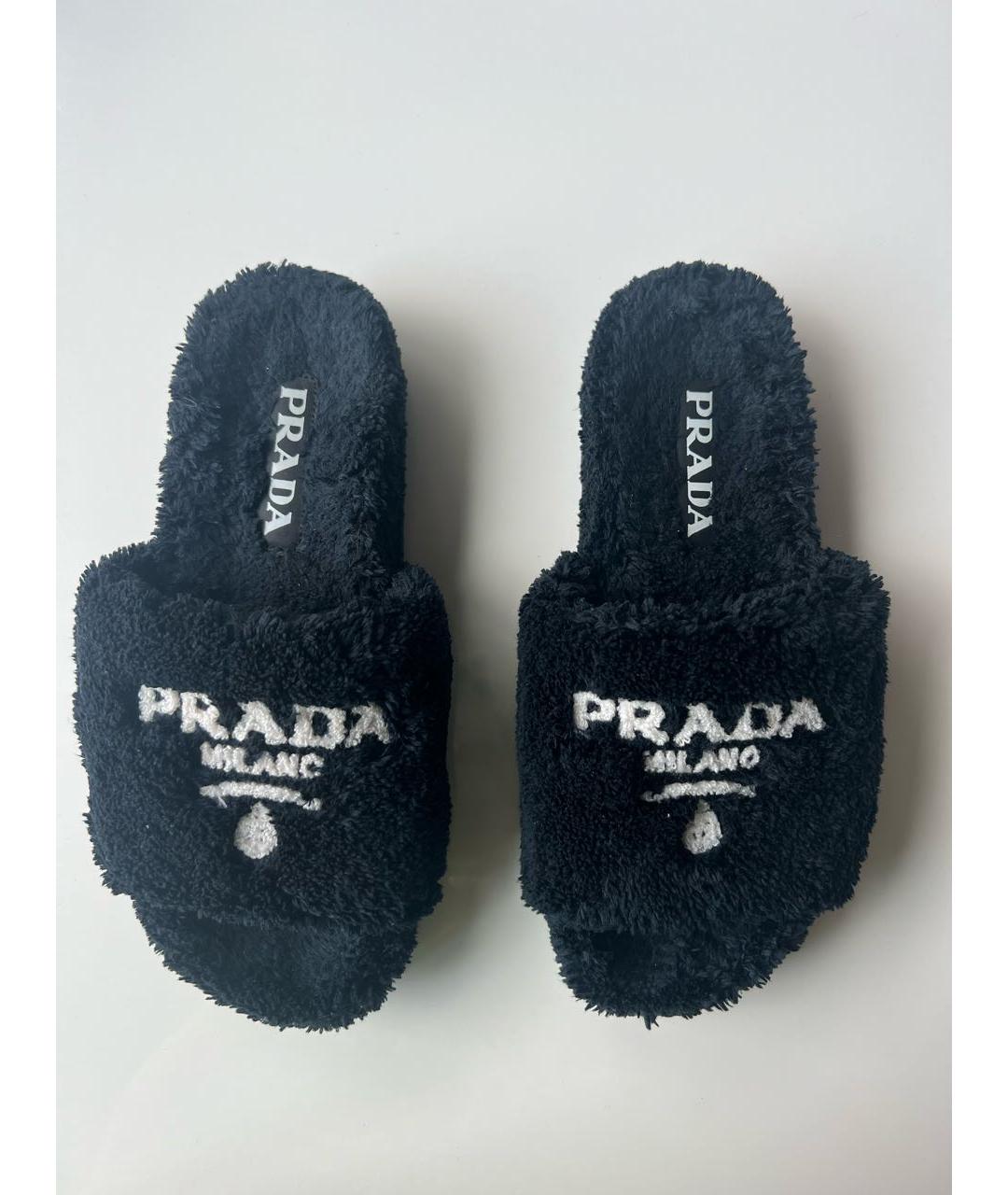 PRADA Черные шлепанцы, фото 3