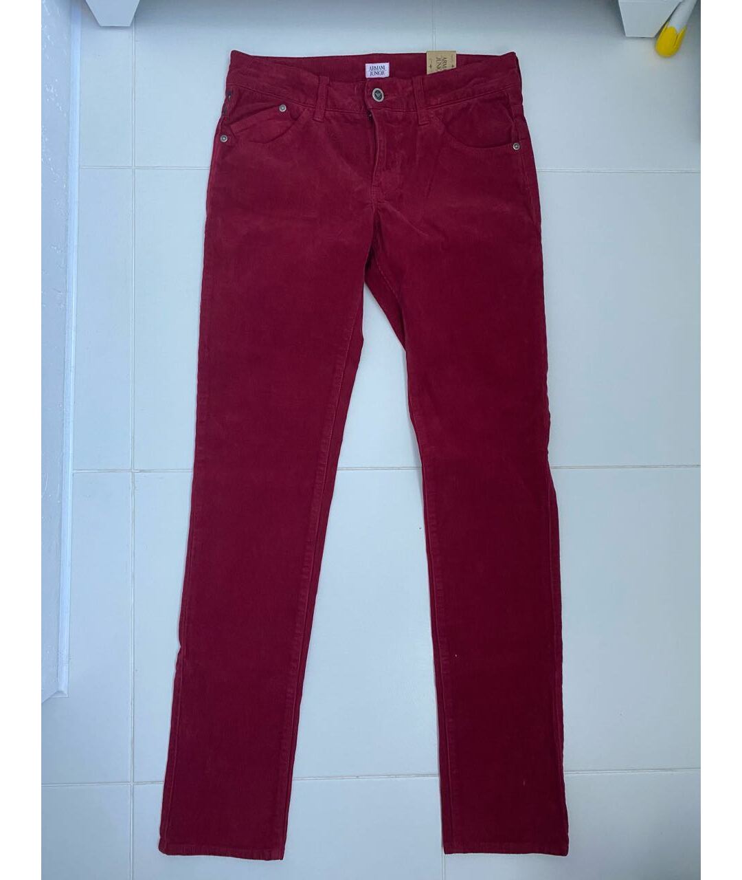 ARMANI JUNIOR Бордовые хлопковые брюки и шорты, фото 8