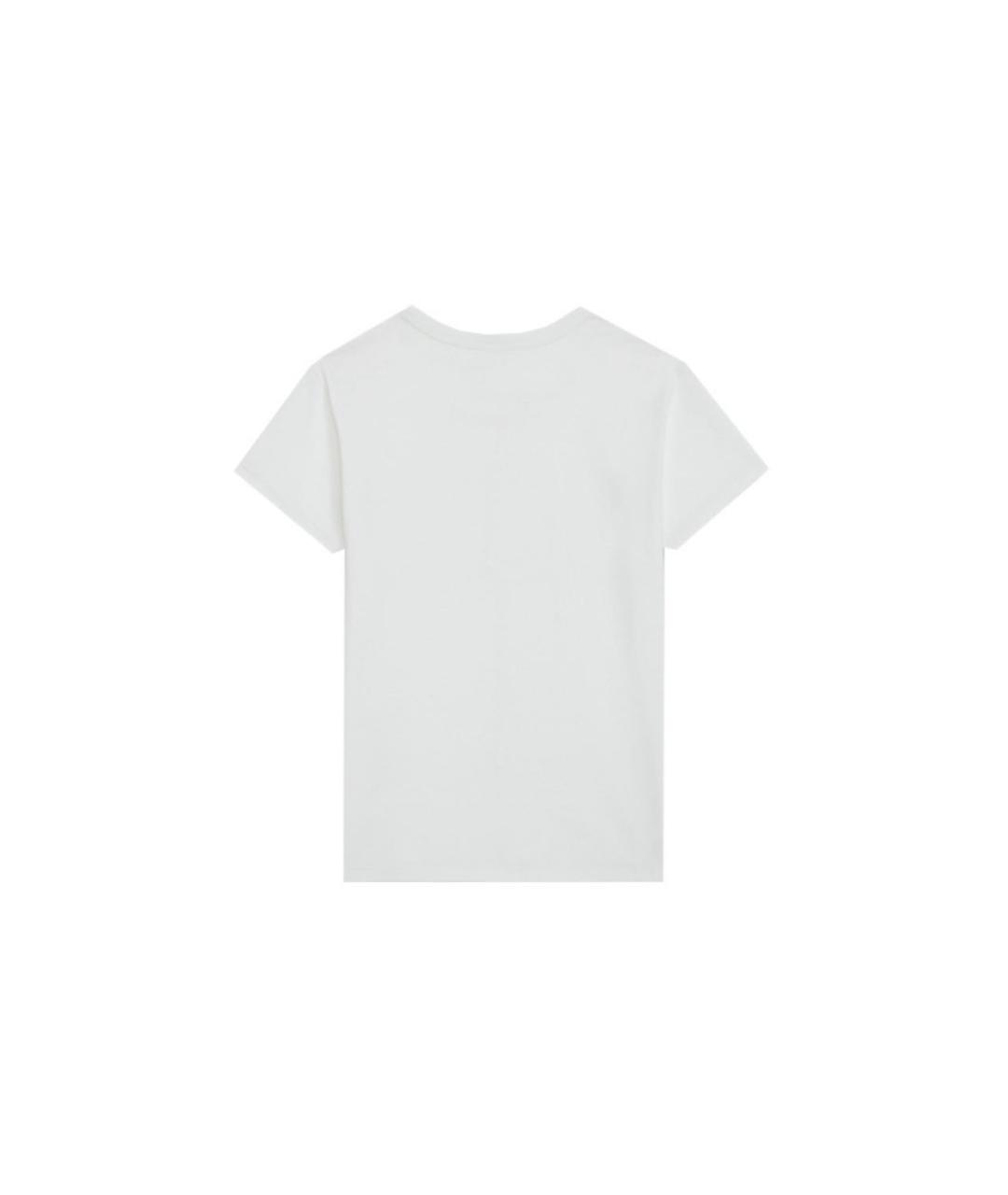 CELINE Белая хлопковая футболка, фото 2