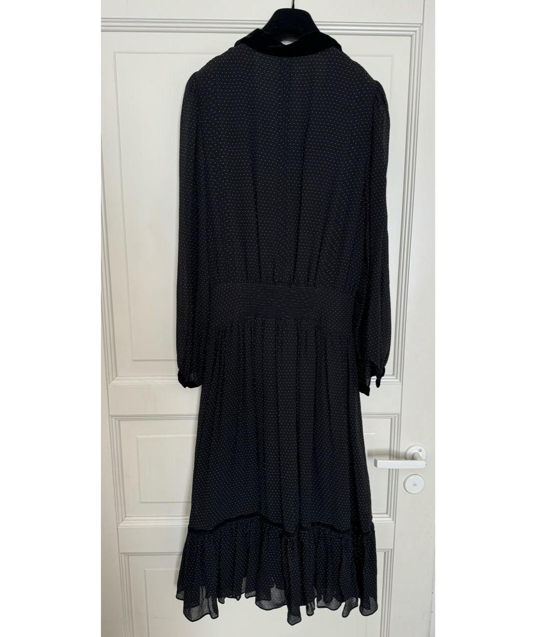 FRAME Черное шелковое коктейльное платье, фото 2
