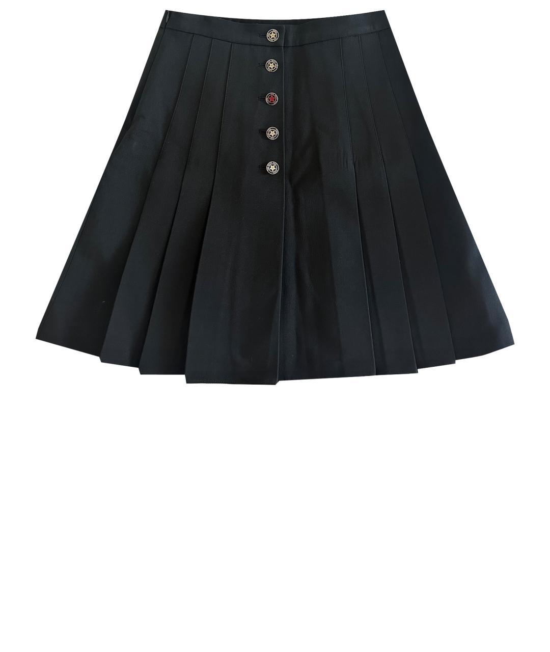 CHRISTIAN DIOR Черная шерстяная юбка миди, фото 1