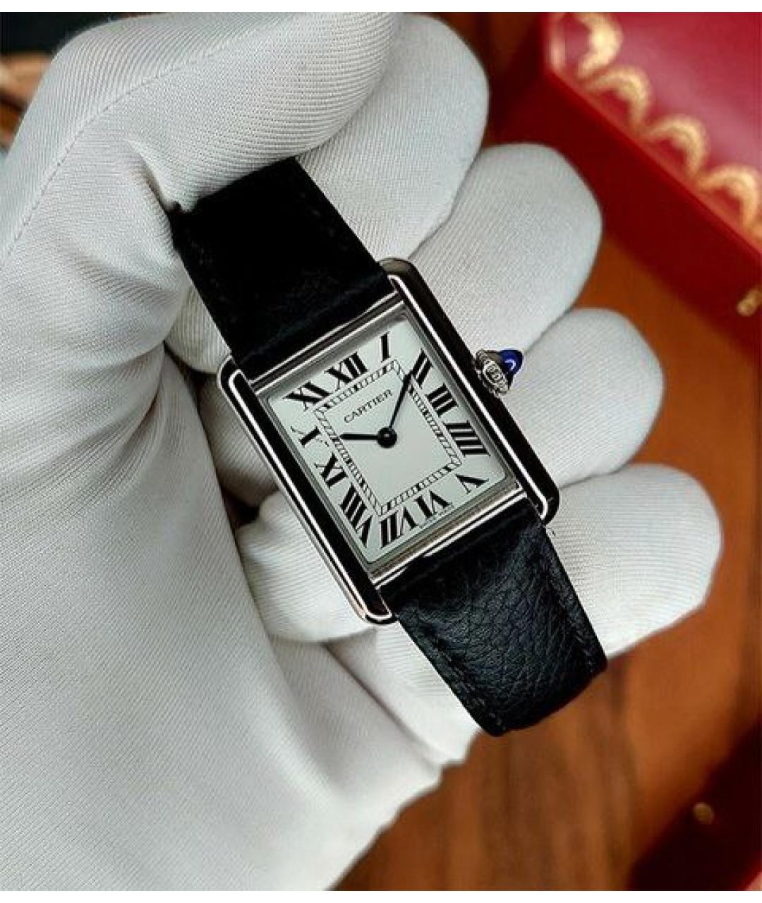 CARTIER Белые с серебряным покрытием часы, фото 4