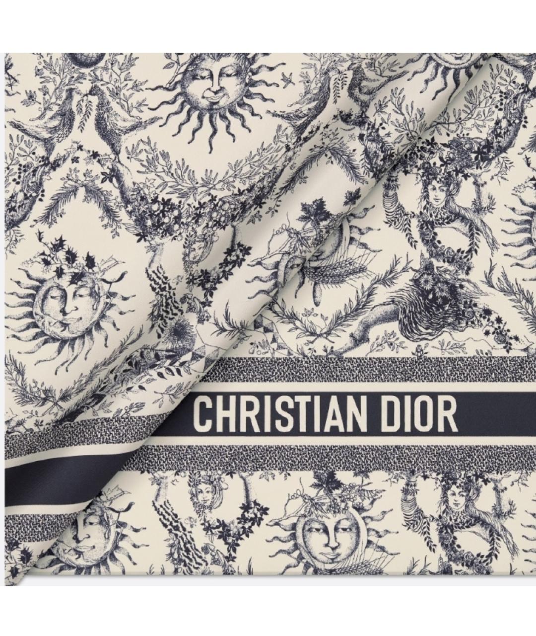 CHRISTIAN DIOR PRE-OWNED Белый шелковый платок, фото 4