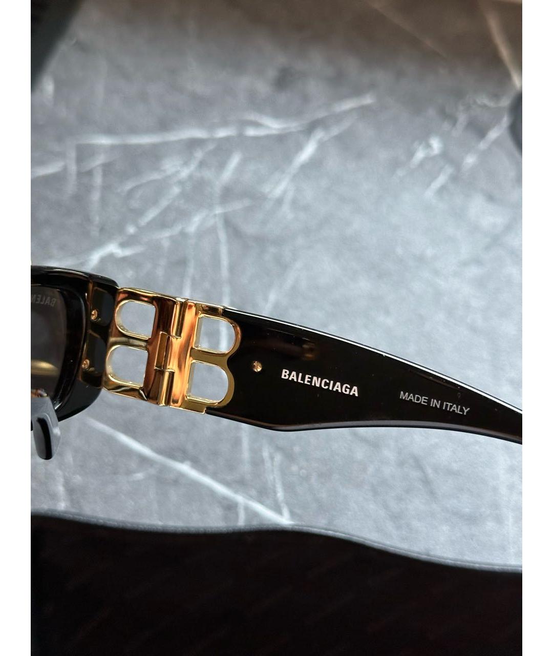BALENCIAGA Черные пластиковые солнцезащитные очки, фото 6