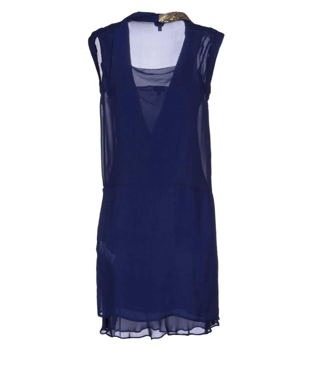 HOSS INTROPIA Темно-синее шелковое коктейльное платье, фото 2