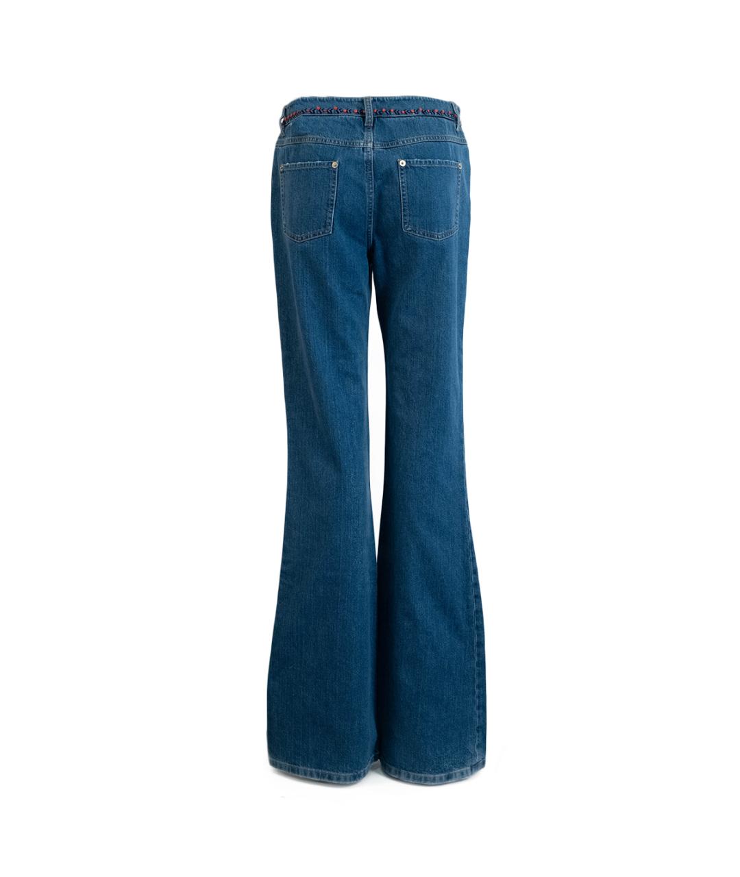 MIU MIU Синие хлопковые джинсы клеш, фото 2