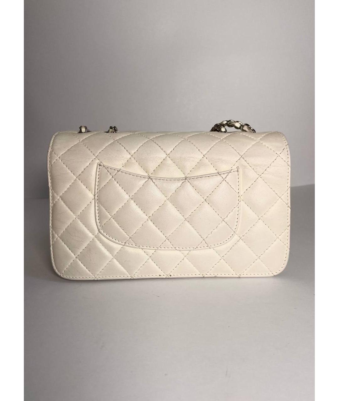 CHANEL Бежевая кожаная сумка через плечо, фото 3