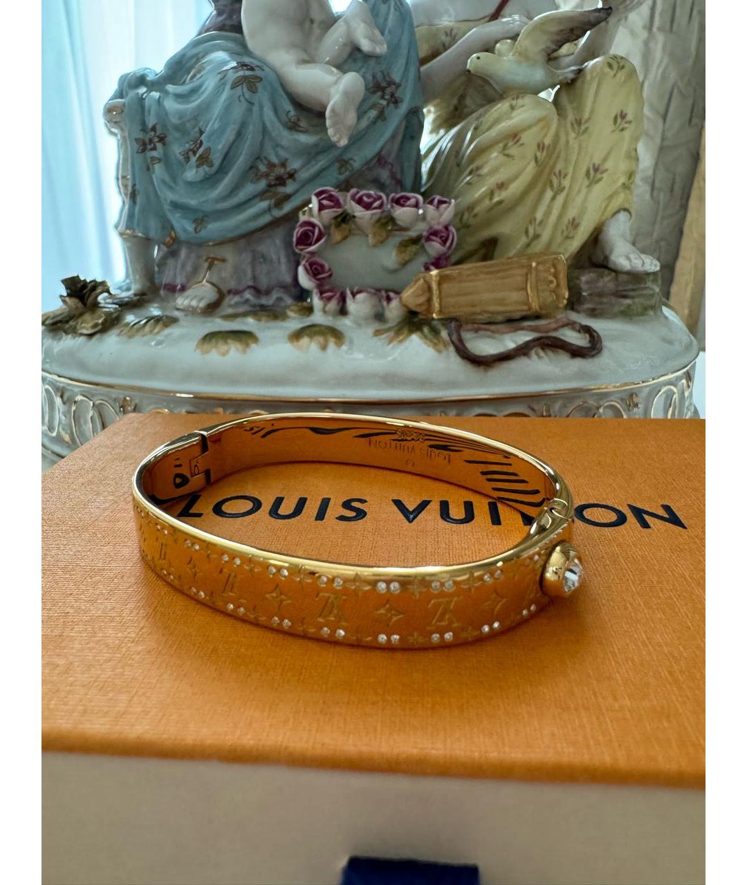 LOUIS VUITTON Золотой латунный браслет, фото 3