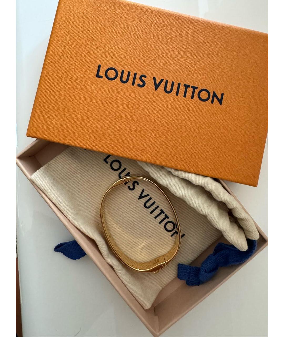 LOUIS VUITTON Золотой латунный браслет, фото 5