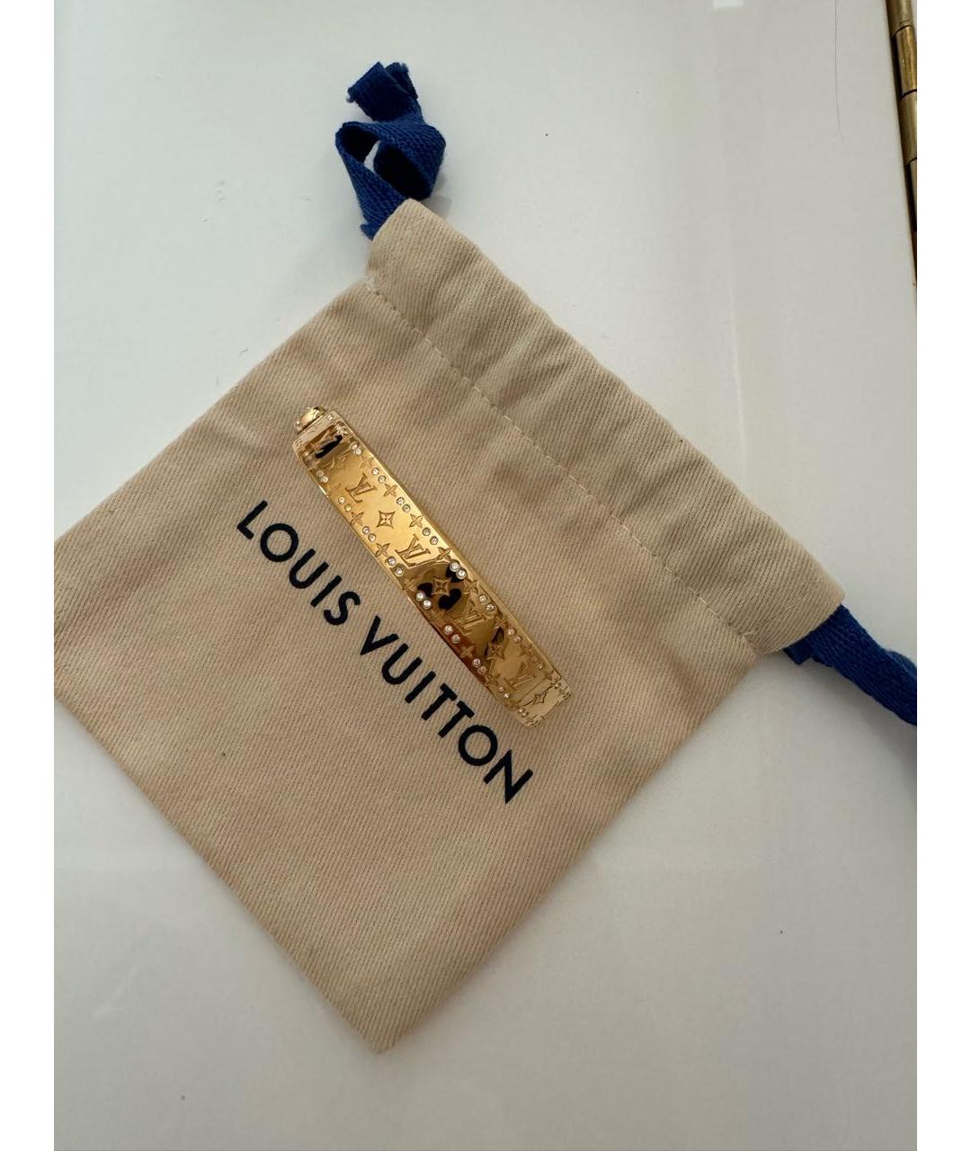 LOUIS VUITTON Золотой латунный браслет, фото 7